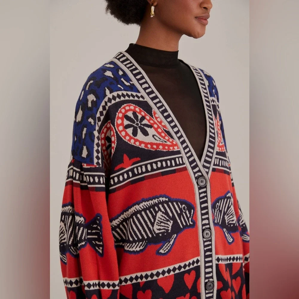 FARM Rio Multicolor Patterned Cardigan - Picture 3 of 13
